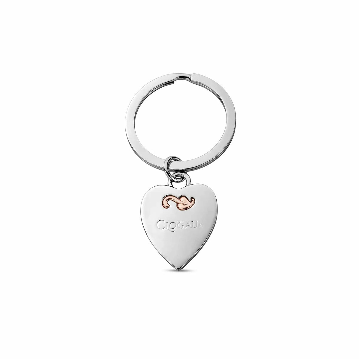 The Clogau Insignia Heart Key Ring, a silver key ring from Clogau, available at OD’s Jewellers in St Helens