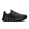 Black athletic shoe on a white background