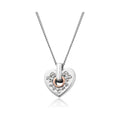 The Clogau Cariad Silver Sparkle Heart Pendant with White Topaz, a sterling silver necklace from Clogau, OD’s Jewellers, St Helens