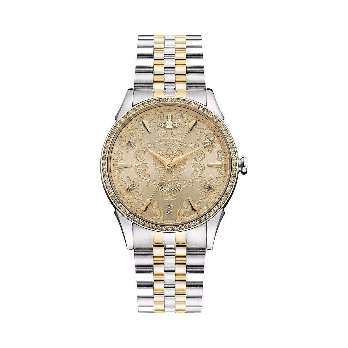 The Vivienne Westwood Wallace gold dial bracelet watch, gold-plated stainless steel bracelet by Vivienne Westwood, by OD’s Jewellers St Helens