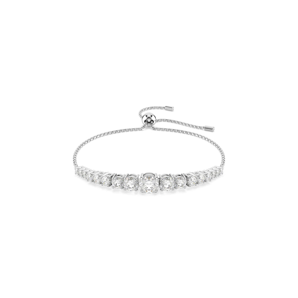 Swarovski Matrix Graduated Tennis Bracelet Rhodium Plated