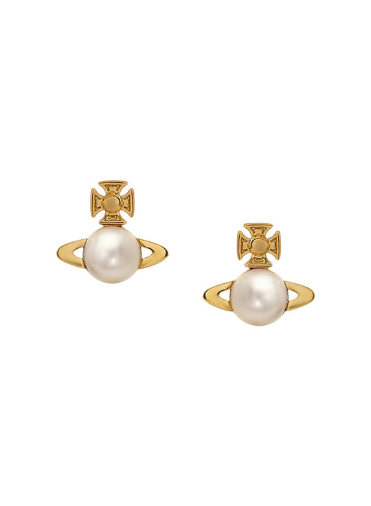 Vivienne Westwood Balbina Cream Pearl Earrings