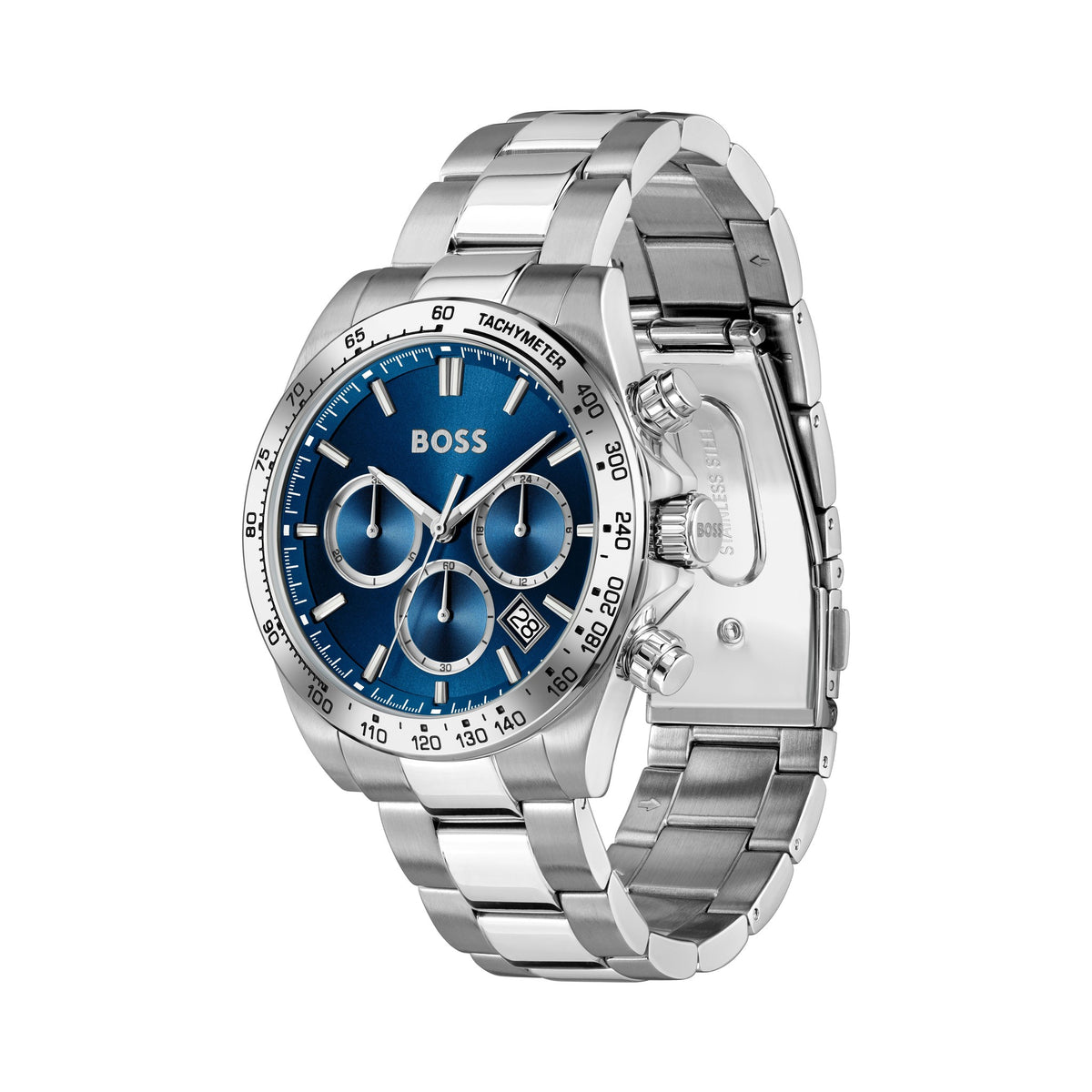 BOSS Mens Hero 2.0 Blue Dial Bracelet Watch — view 2