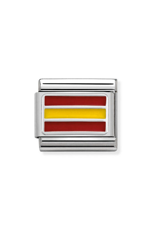 Nomination Composable Classic Link Spain Flag in Silver