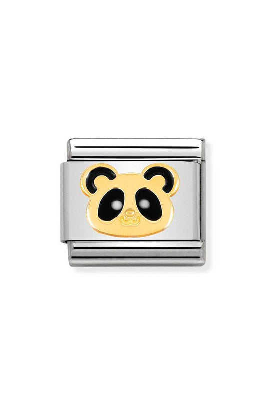 Nomination Composable Classic Link ANIMALS PANDA FACE in 18k gold