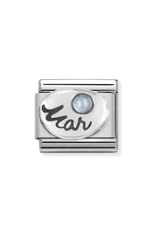 Nomination Composable Silver March Aquamarine Charm 330505/03