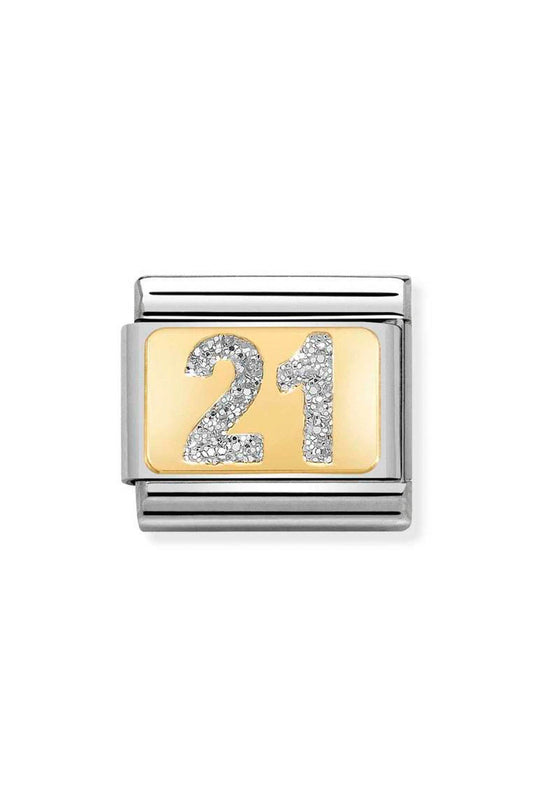 Nomination Composable Gold Glitter 21 Charm 030224/02