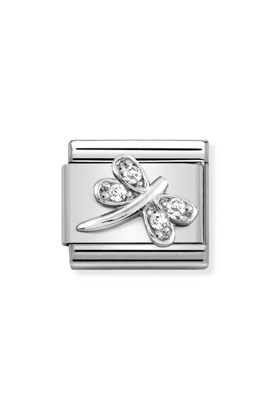 Nomination Composable Silver CZ White Dragonfly Charm 330304/38