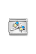Nomination Composable Silver BLUE & YELLOW DRAGONFLY Charm *