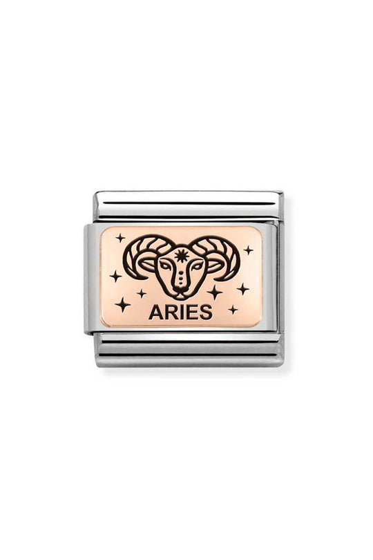 Nomination Composable Classic Link Zodiac Aries in 9k Rose Gold
