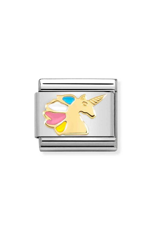 Nomination Composable  Gold Multi Coloured Unicorn Charm 030272/68