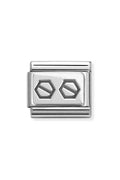 Nomination Composable Silver 2 Hex Screws Charm 330102/62 *