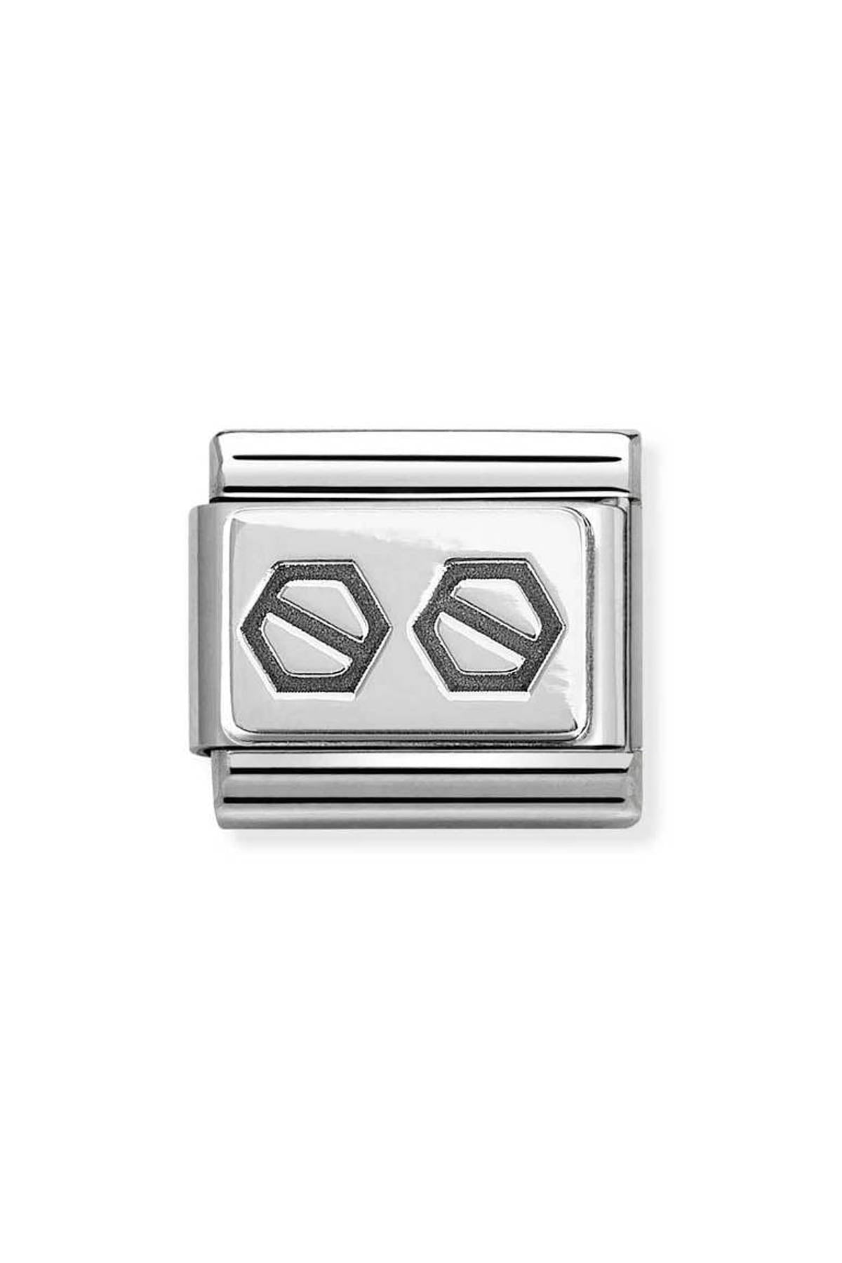 Nomination Composable Silver 2 Hex Screws Charm 330102/62 *