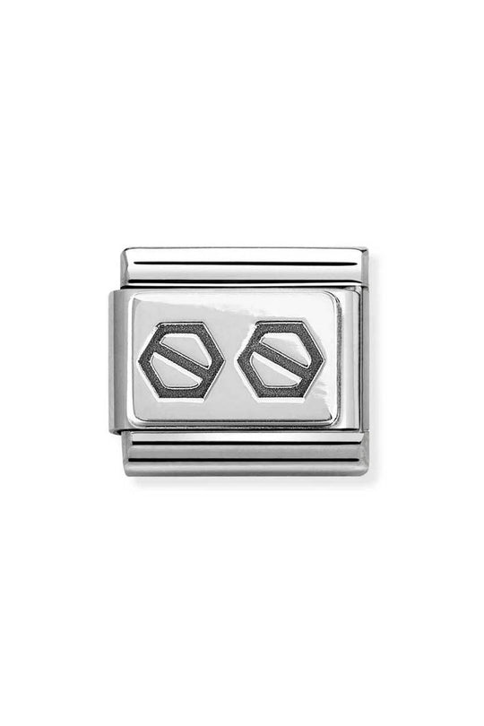 Nomination Composable Silver 2 Hex Screws Charm 330102/62 *
