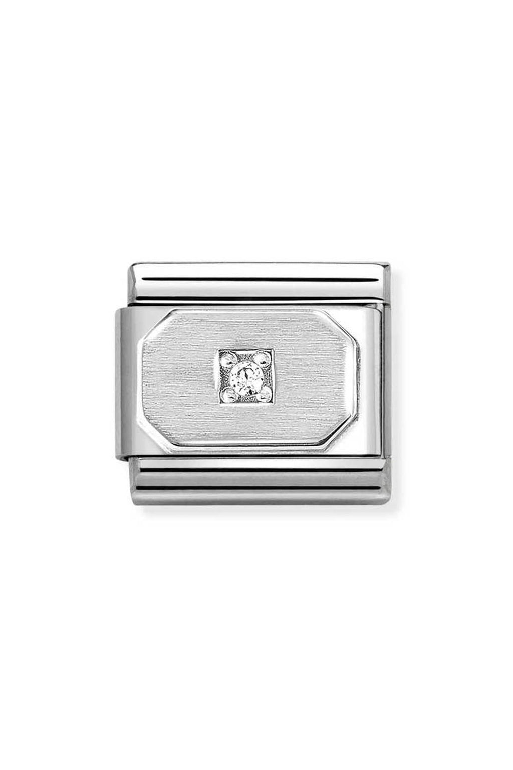 Nomination Composable Silver Blunted Rectangle Charm *