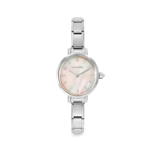 Nomination Paris Oval Pink Mother Of Pearl Dial Bracelet Watch 076038/009