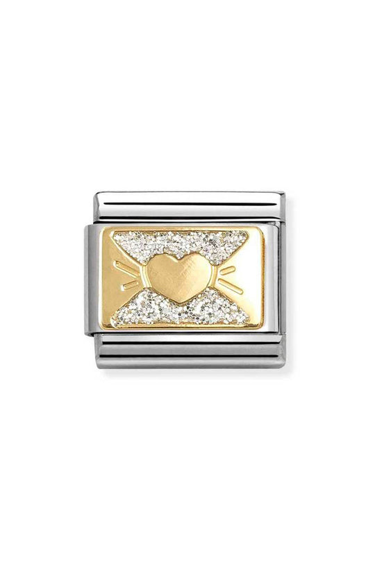 Composable Gold, Glitter, Bow Charm 030224/11