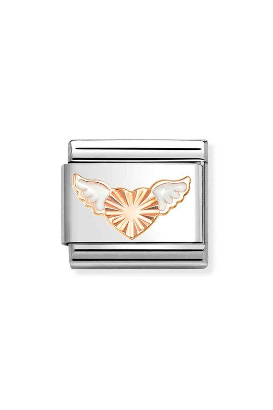 Composable Rose Gold 'Flying Heart' Charm 430202/46