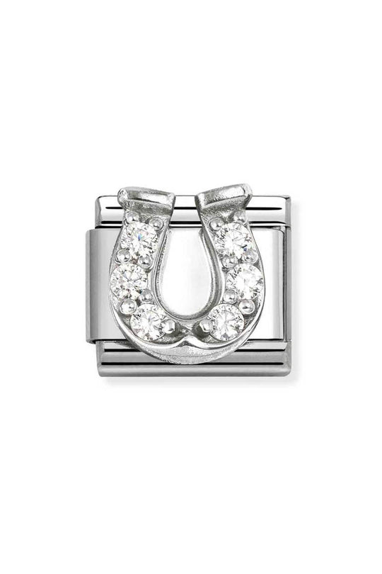 Composable Silver CZ Horseshoe Charm 330304/51