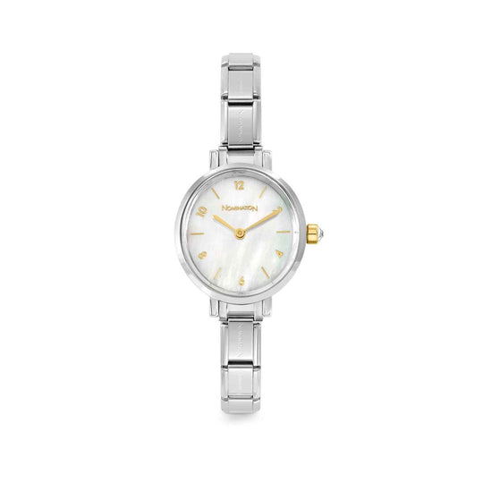 Paris Oval, Mother Of Pearl, Gold Tone Detail Dial Bracelet Watch 076040/008