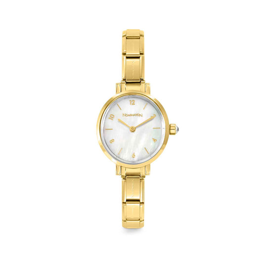 Paris Oval, Mother Of Pearl, Gold Tone Detail Dial, Bracelet Watch 076041/008