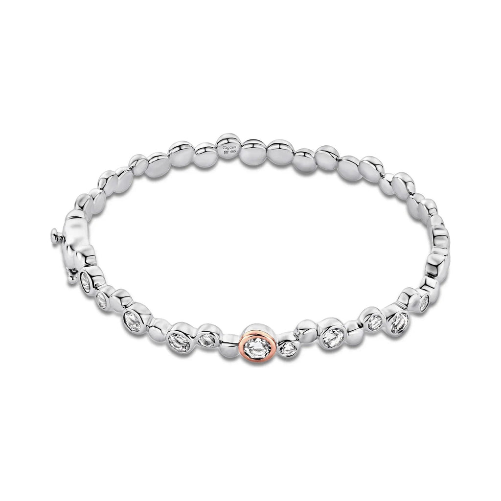 Clogau Celebration White Topaz Bangle in Sterling Silver by Clogau