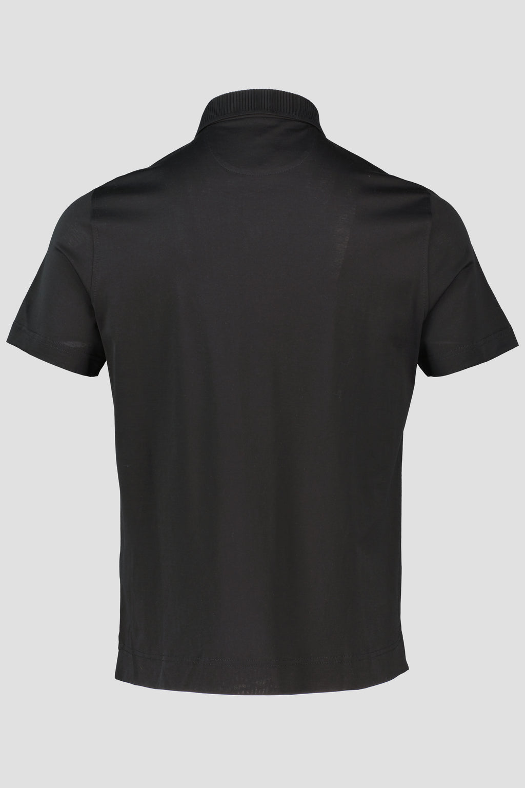 Men's Pal Zileri Mercerised Black Full Button Up Polo Shirt - image 3