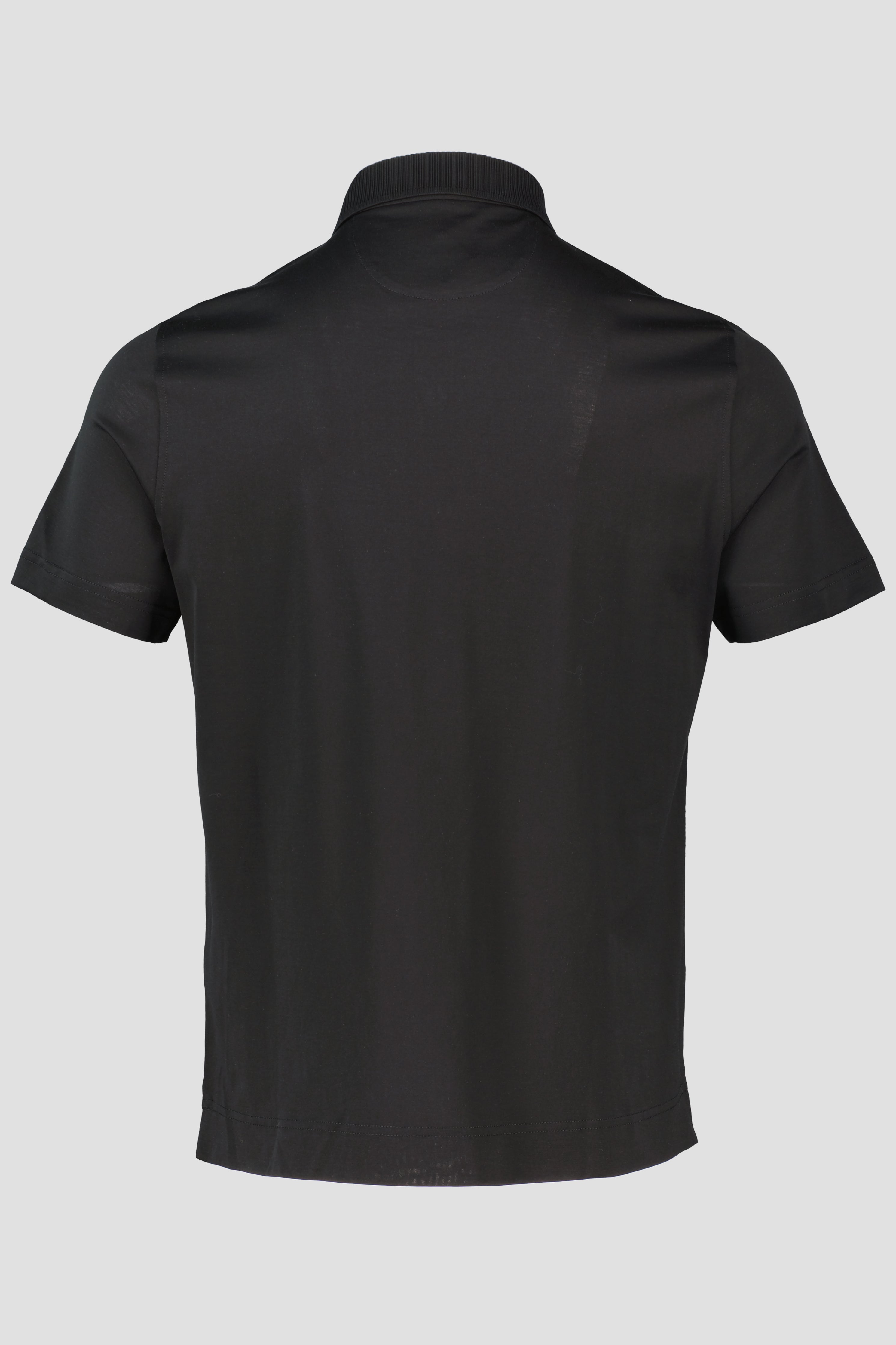 Men's Pal Zileri Mercerised Black Full Button Up Polo Shirt - image 3