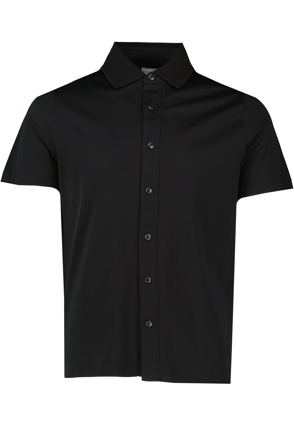 Men's Pal Zileri Mercerised Dark Grey Full Button Up Polo Shirt