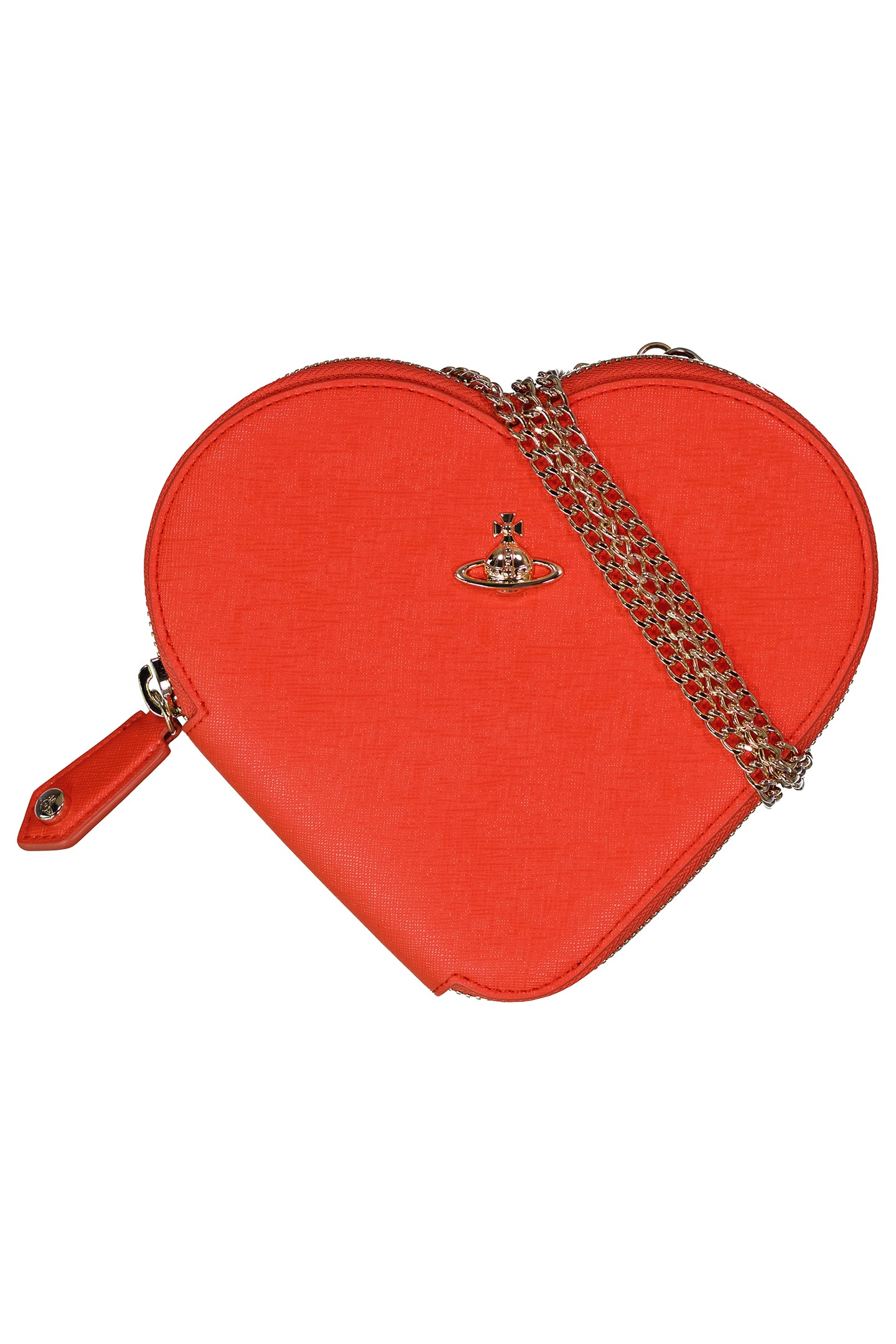 Women's Vivienne Westwood Orange New Heart Crossbody Bag