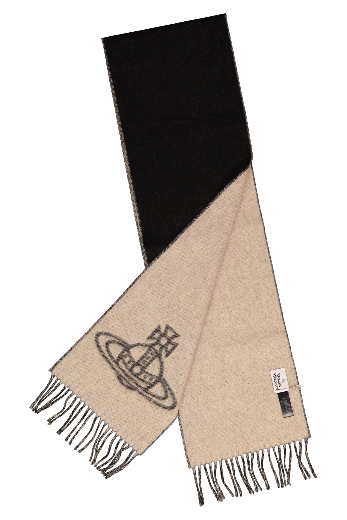 Women's Vivienne Westwood 25X180cm Scarf in Black White — view 4