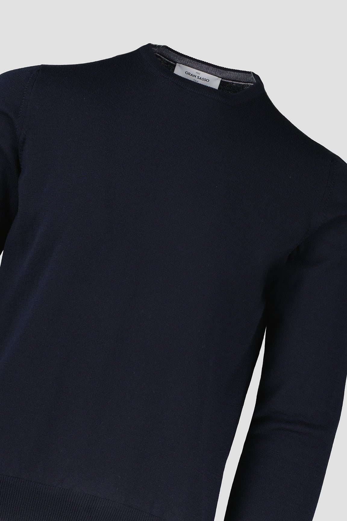 Men's Gran Sasso Navy Crew Neck Knitted Jumper - image 4
