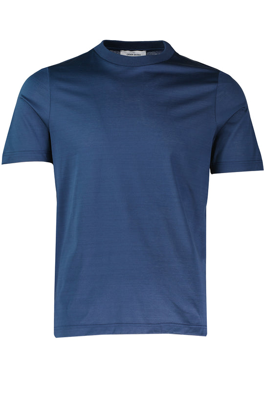 Men's Gran Sasso Navy Mercerised T Shirt