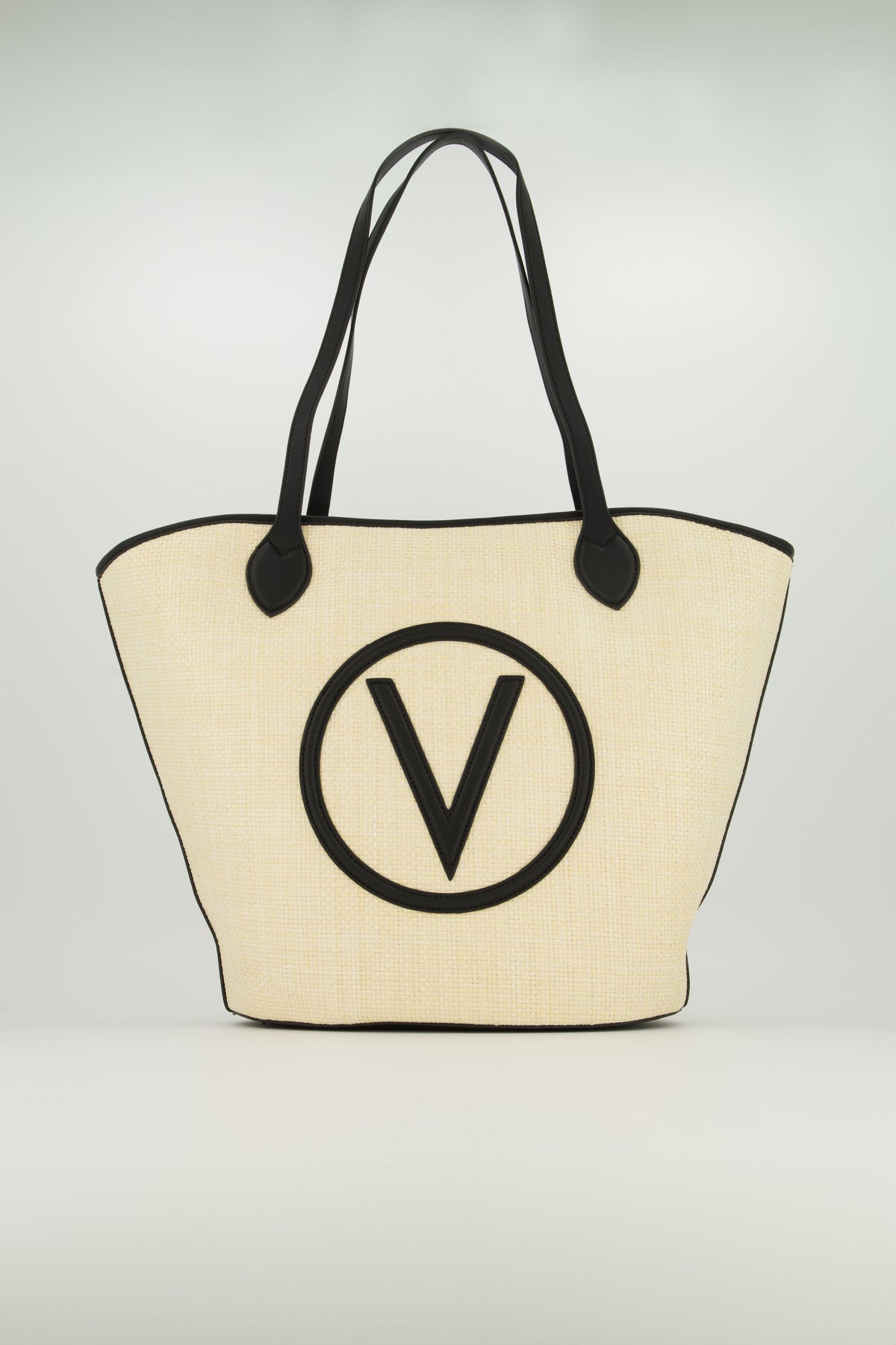 Women's Valentino Bags Black Natural Covent Shopper Bag – ODs Designer ...