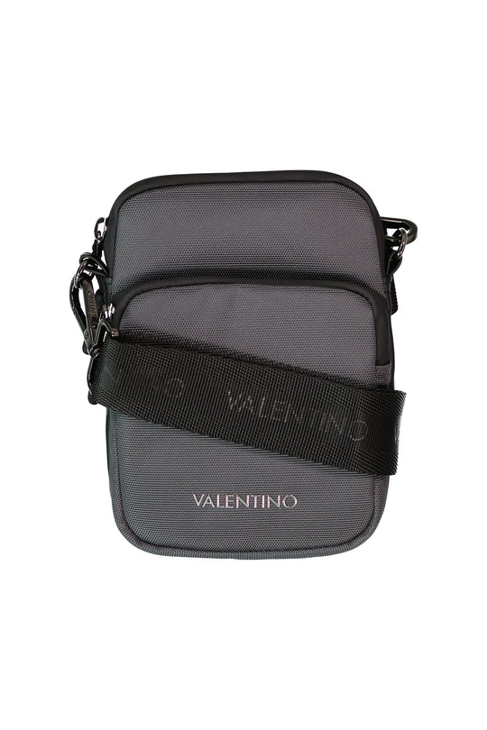 Men's Valentino Bags Tron Grey Black Crossbody Bag