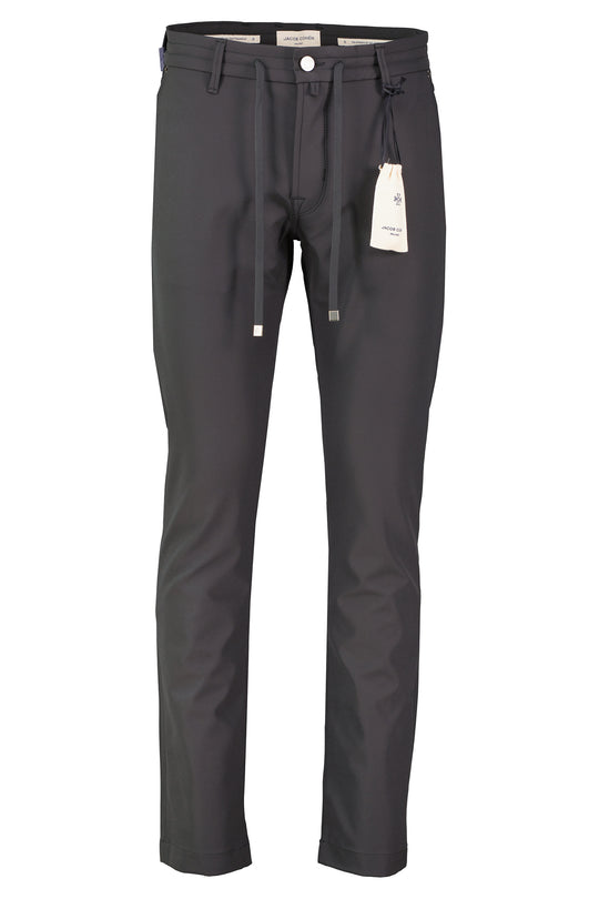 Mens Jacob Cohen Pharrell Active Relaxed Carrot Black Tech Pants