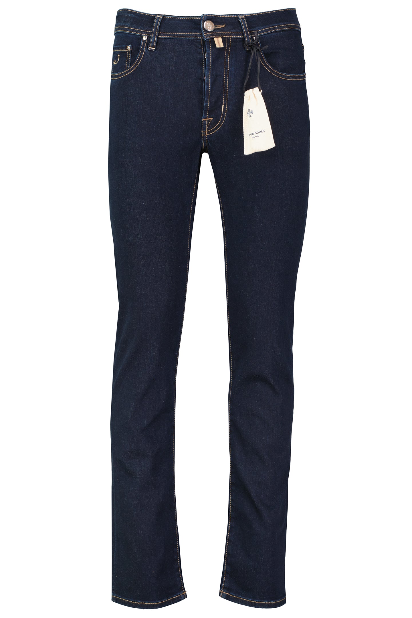 Mens Jacob Cohen 5PKT Bard Slim Dark Blue Jeans — view 2