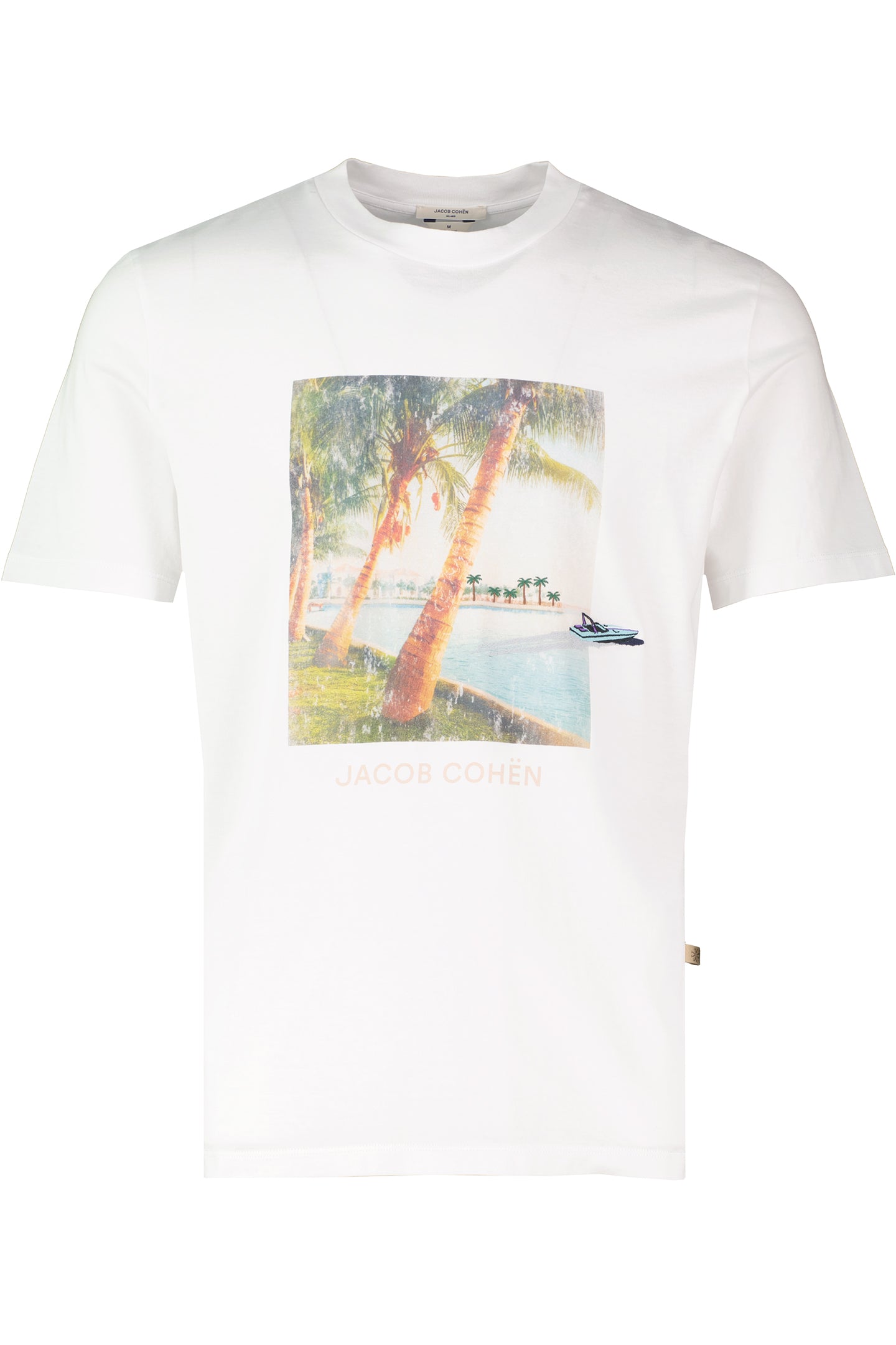 Mens Jacob Cohen Optical White Palm Tree T Shirt - image 2