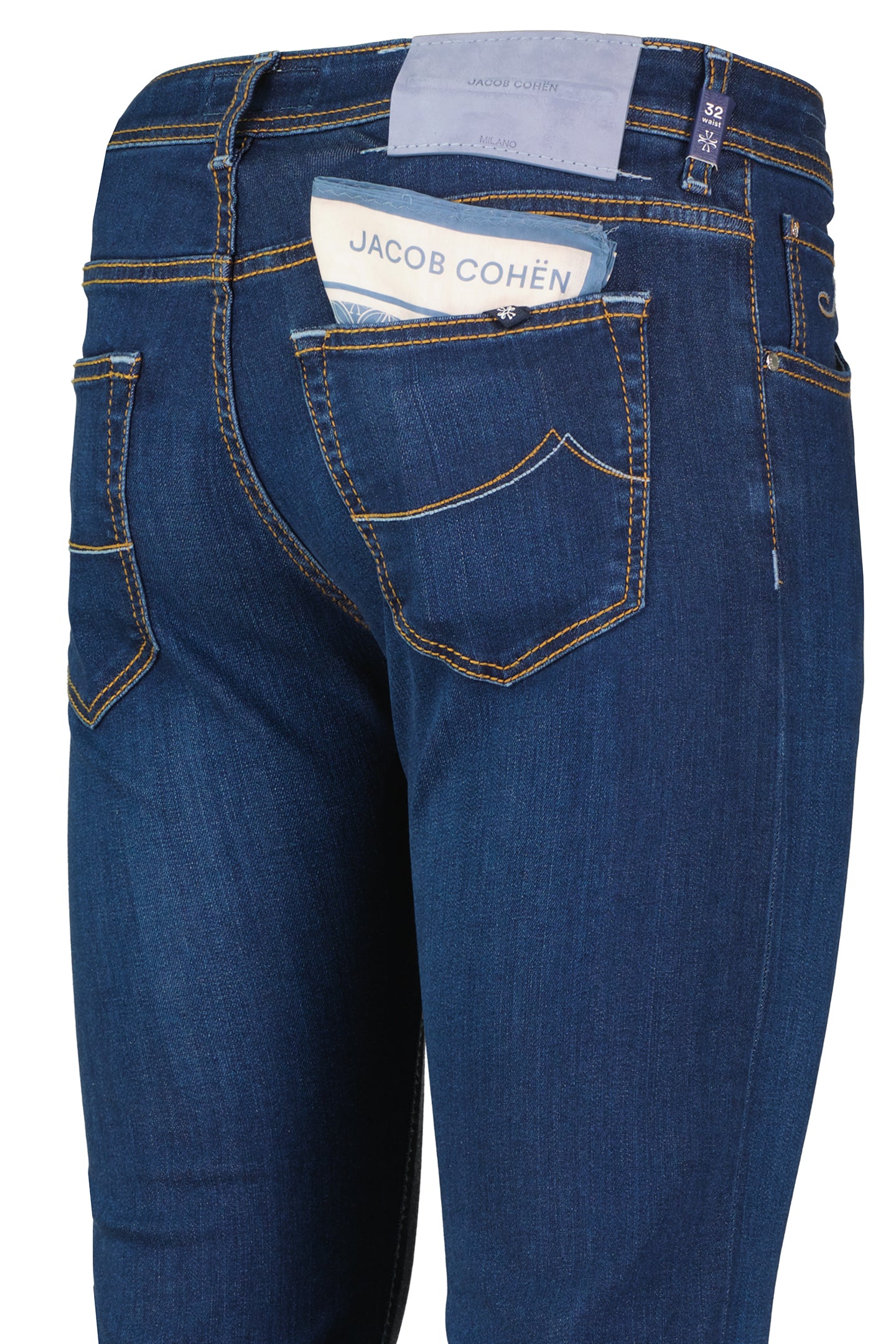 Mens Jacob Cohen 5PKT Nick Slim Fit Dark Blue Jeans - image 5