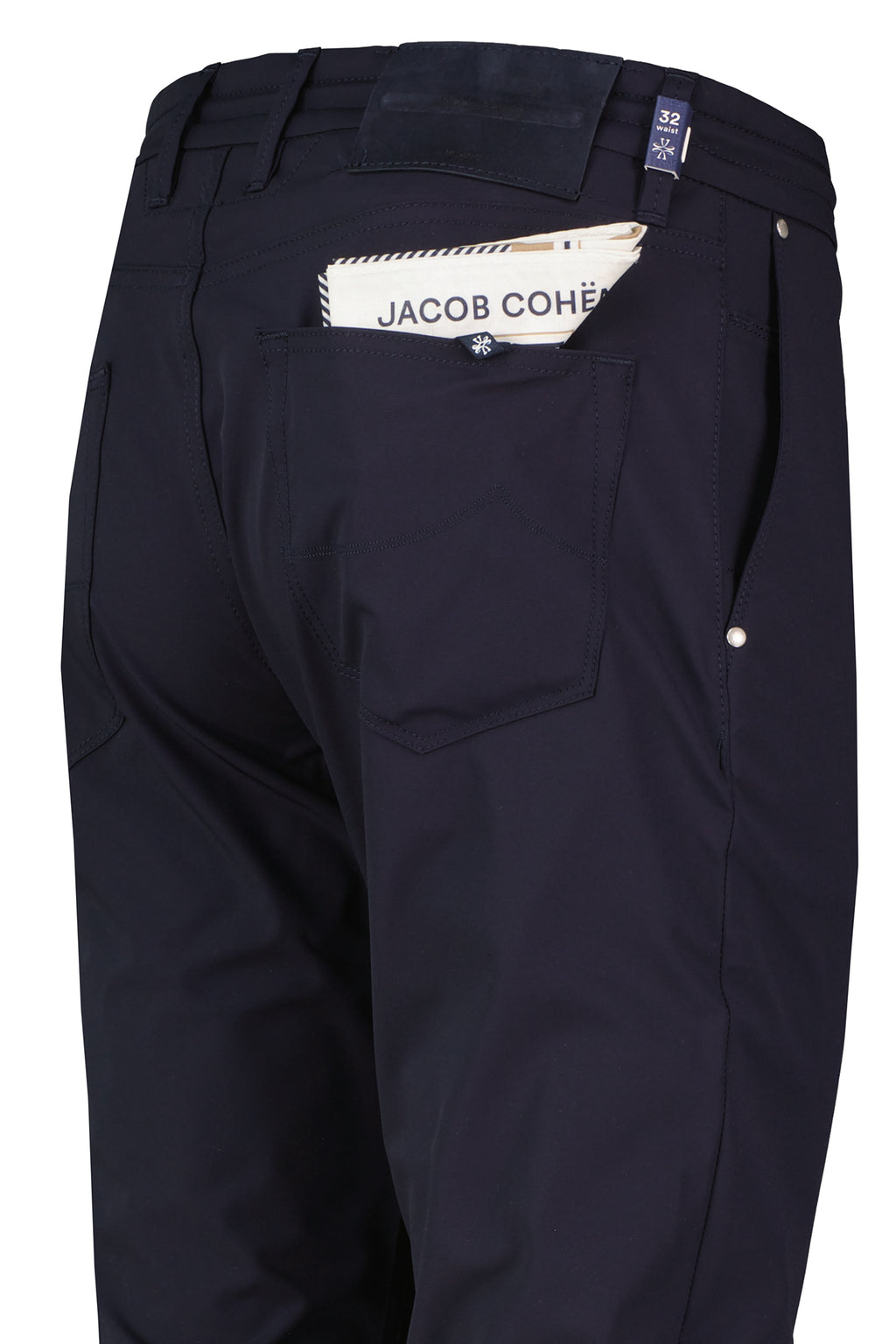 Mens Jacob Cohen Pharrell Active Relaxed Carrot Dark Blue Tech Pants