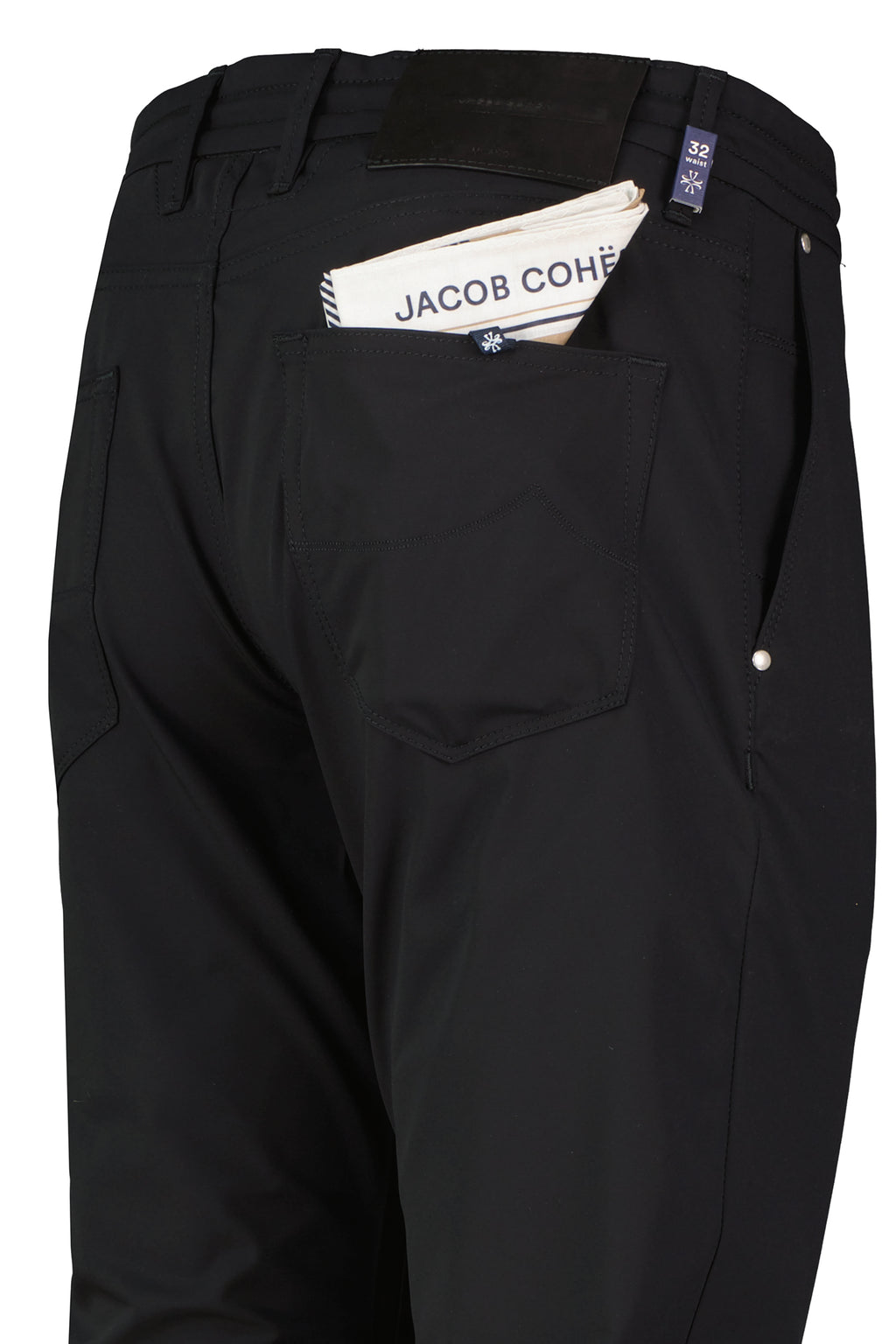 Mens Jacob Cohen Pharrell Active Relaxed Carrot Black Technical Pants