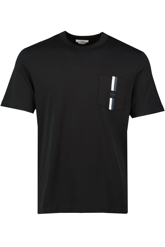 Mens Jacob Cohen Black Logo Pocket T Shirt
