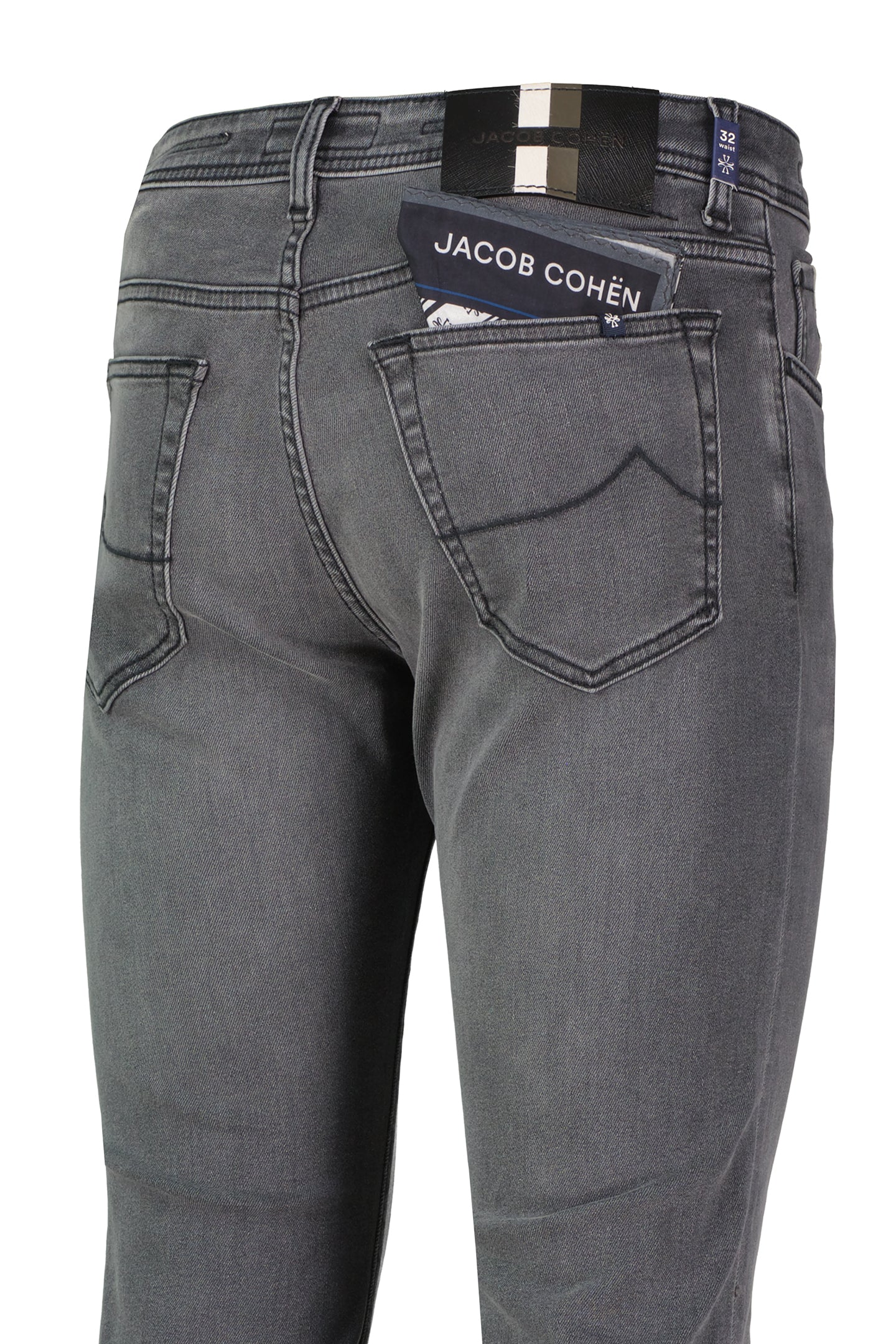 Mens Jacob Cohen Bard Slim Fit Light Black Jeans