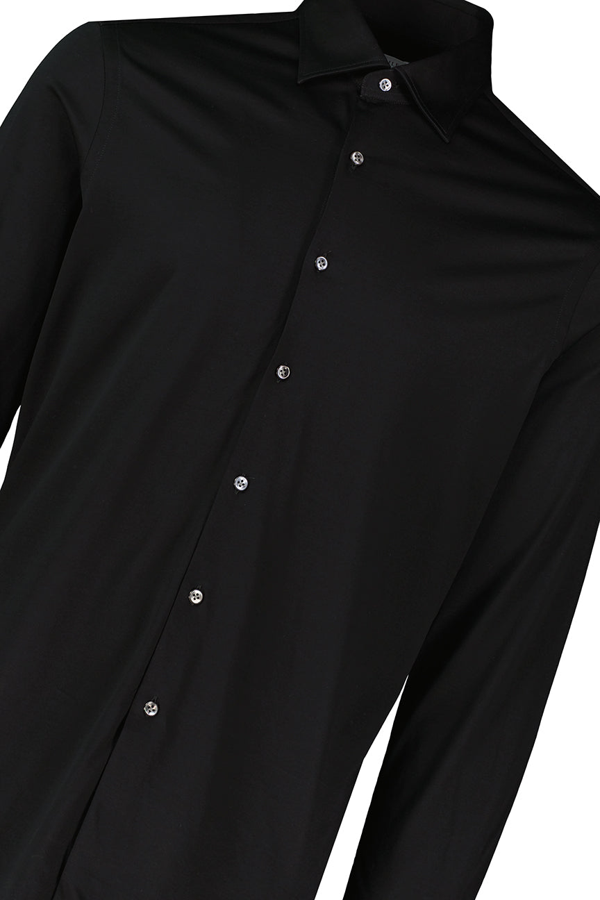 Men's Pal Zileri Black Mercerised Long Sleeve Shirt - image 4