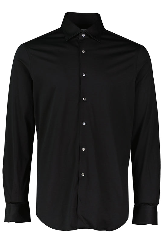 Men's Pal Zileri Black Mercerised Long Sleeve Shirt