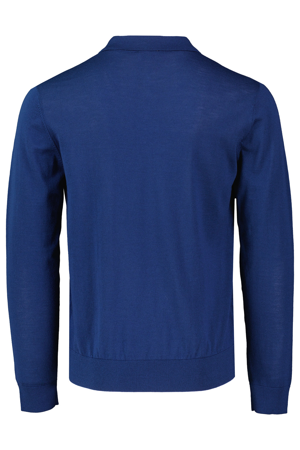 Men's Pal Zileri Blue Long Sleeve Knitted Polo Shirt - image 3