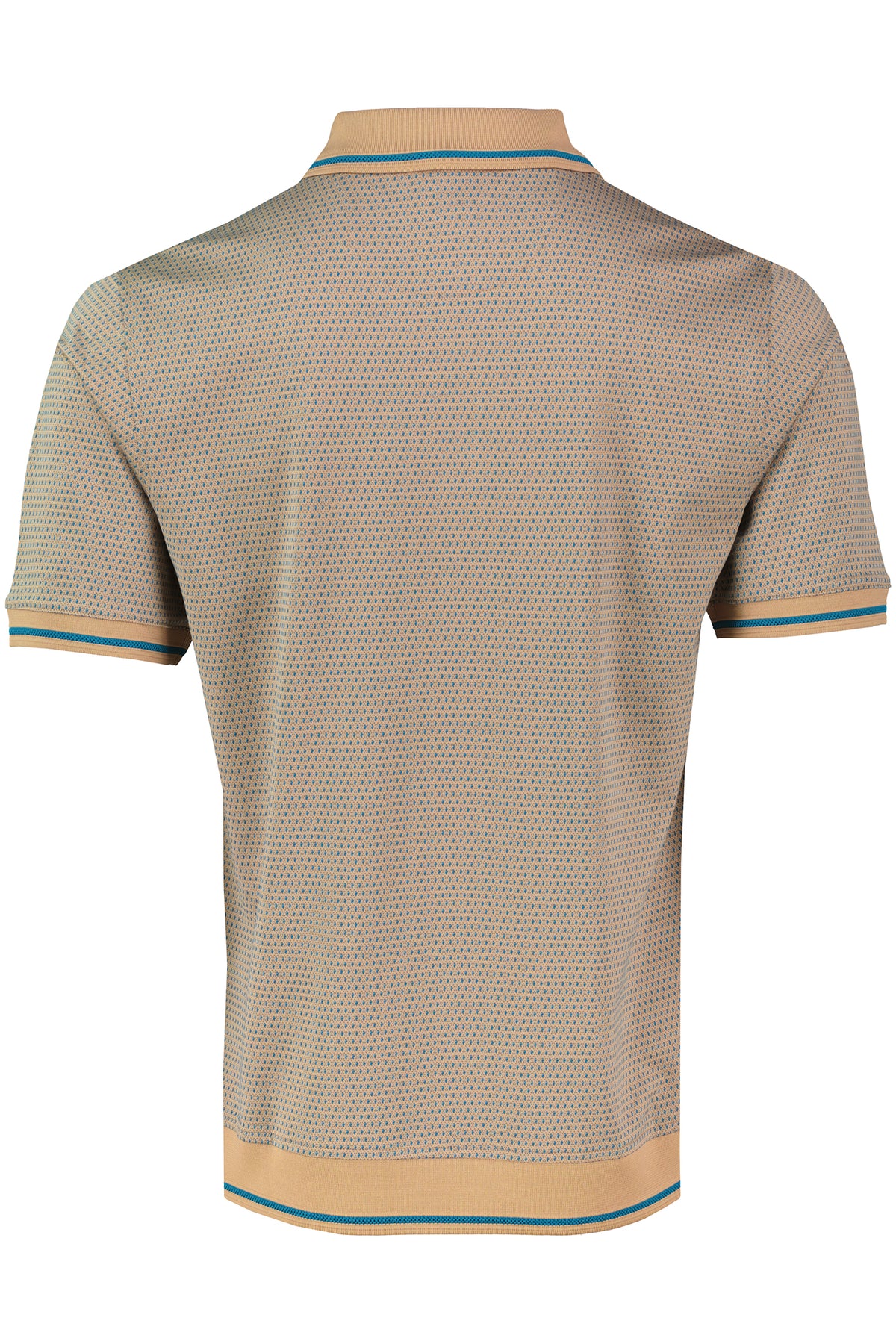 Men's Pal Zileri Light Brown 3 Button Mercerised Polo Shirt — view 3