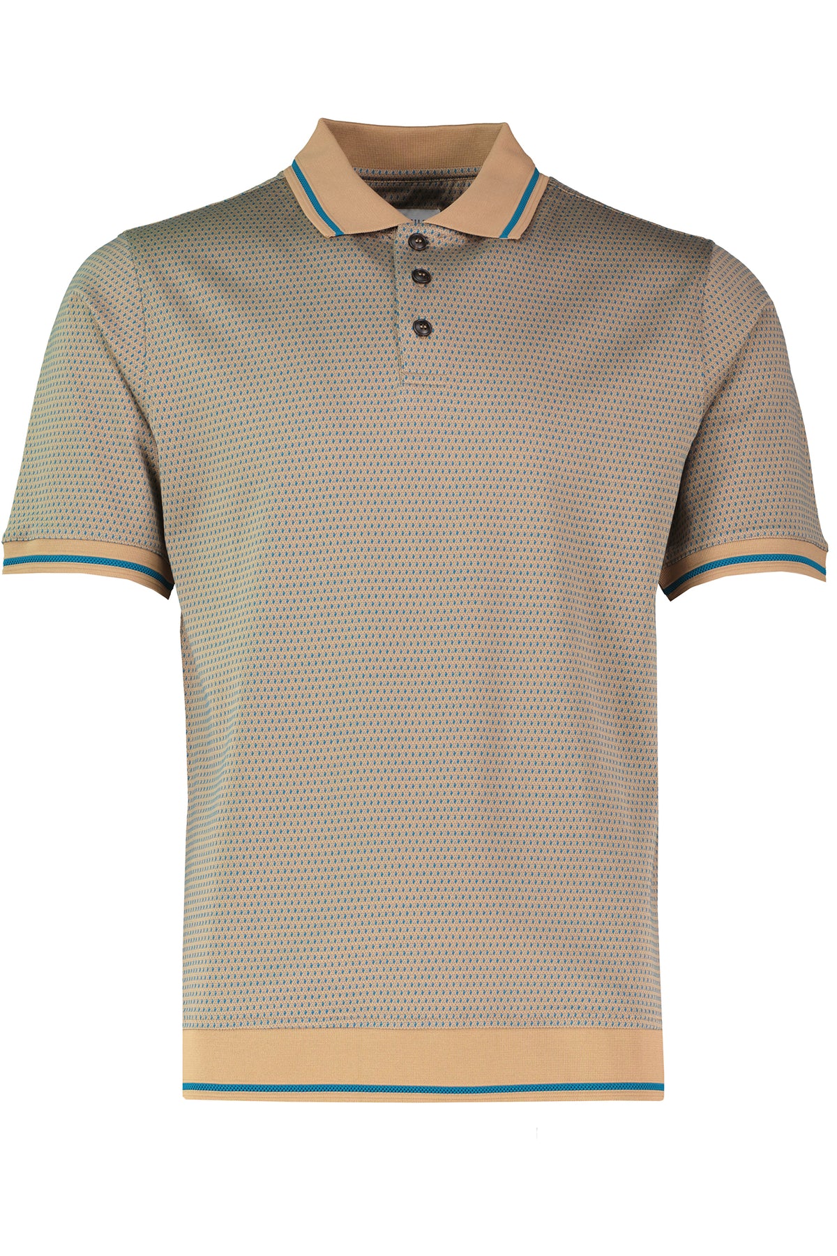 Men's Pal Zileri Light Brown 3 Button Mercerised Polo Shirt — view 2