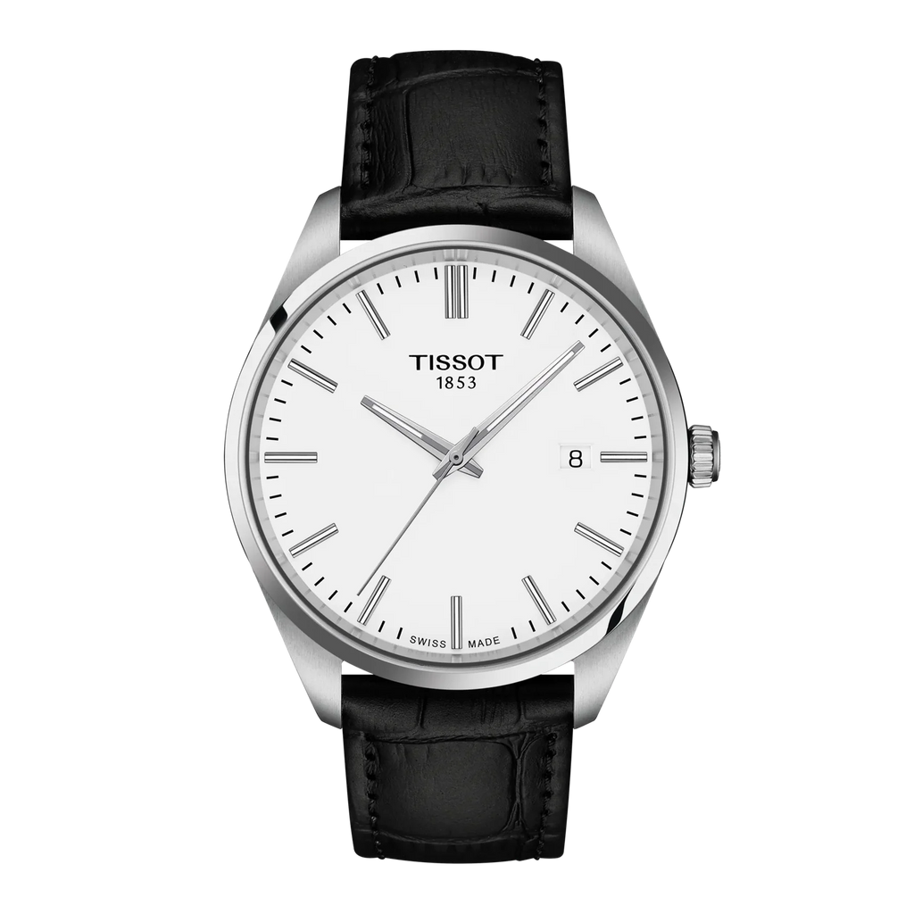 Tissot Mens PR100 40mm White Dial Strap Watch T1504101601100