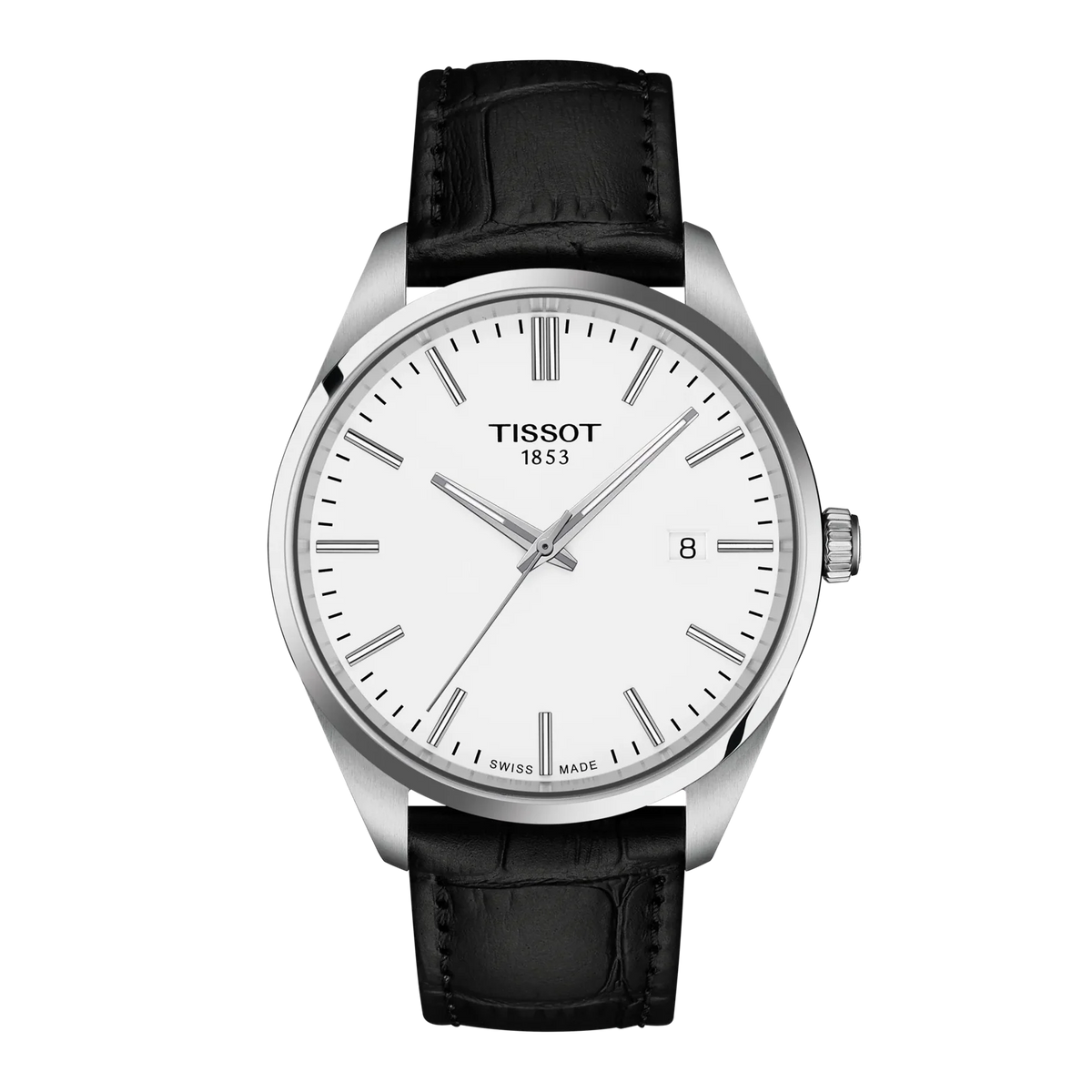 Tissot Mens PR100 40mm White Dial Strap Watch T1504101601100